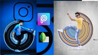 Circle pixel stretch effect | Instagram viral photo in picsart