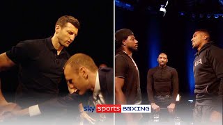 TENSE handshakes on The Gloves Are Off! Featuring Froch, Groves, Bellew, Joshua and more!