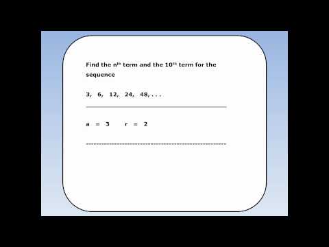Core 2 - Geometric sequences and series 2 - nth term