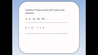 Core 2 - Geometric sequences and series 2 - nth term