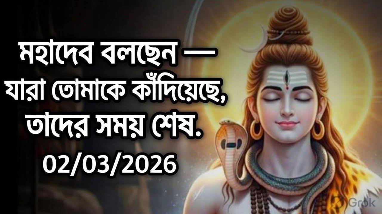 ৮৮৮ 🕉️মহাদেব বলছেন — যারা তোমাকে কাঁদিয়েছে, তাদের সময় শেষ....!#shivshakti