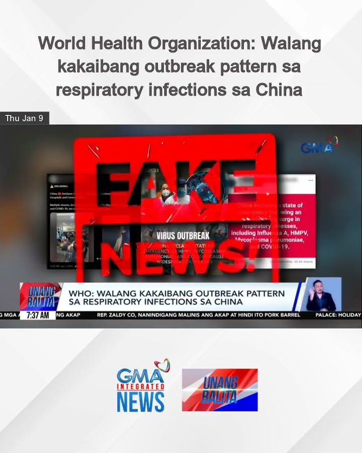 World Health Organization – Walang kakaibang outbreak pattern sa respiratory... | Unang Balita