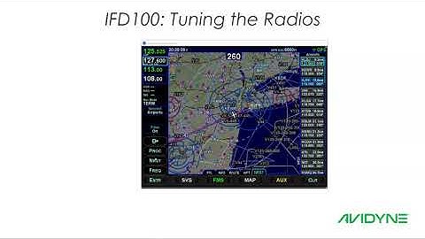 Avidyne IFD100 - Tuning the radios from the IFD100 App