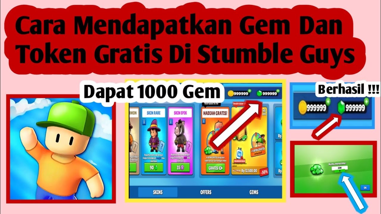 Cara Mendapatkan Gem Gratis Di Game Stumble Guys Token Gratis Stumble