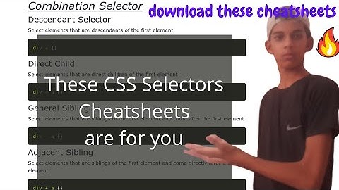 CSS Selectors Cheatsheets for free