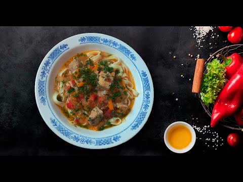 Лагман со свининой одно из вкуснейших блюд которое подойдет как в праздничный, так и в будний день