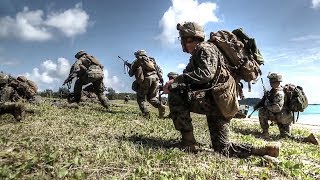 US Marines Assault On Enemy Defense – Amphibious Assault Training On Okinawa, Japan