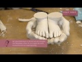 3D baby fodaftryk i alginat og gips