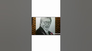 how to draw amitabh bachan portrait ✍️✍️