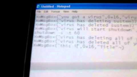 How to make a error message using notepad