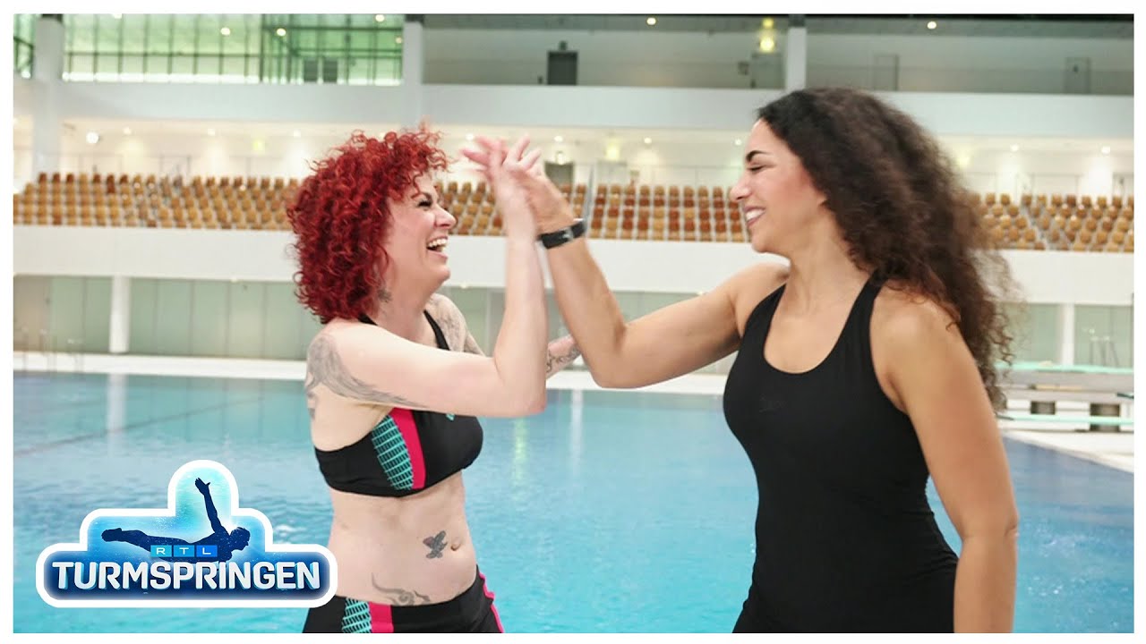 Fly like an Angel: Lucy Diakovska und Nadja Benaissa | Doppel Durchgang 1 | RTL Turmspringen 2023