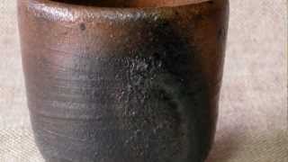 唐津焼〆 立ぐい呑 gy001 by yoshihisa tsuruta