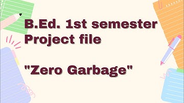 Zero garbage / Zero garbage Project file in hindi / Zero garbage And Health & Hygiene/ dear teachers