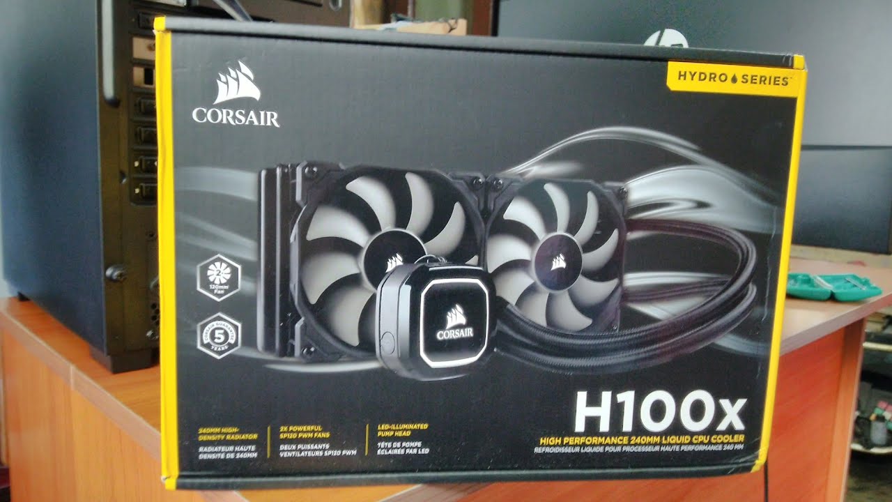 dom indstudering Guvernør Corsair H100x AIO Unboxing and installation - YouTube