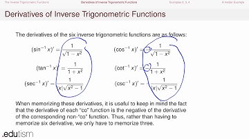 Calculus I - Derivatives of Inverse Trigonometric Functions - PREVIEW of Lesson 22