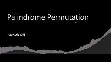 [SOLVED!] - Palindrome Permutation - LeetCode 266 - Java