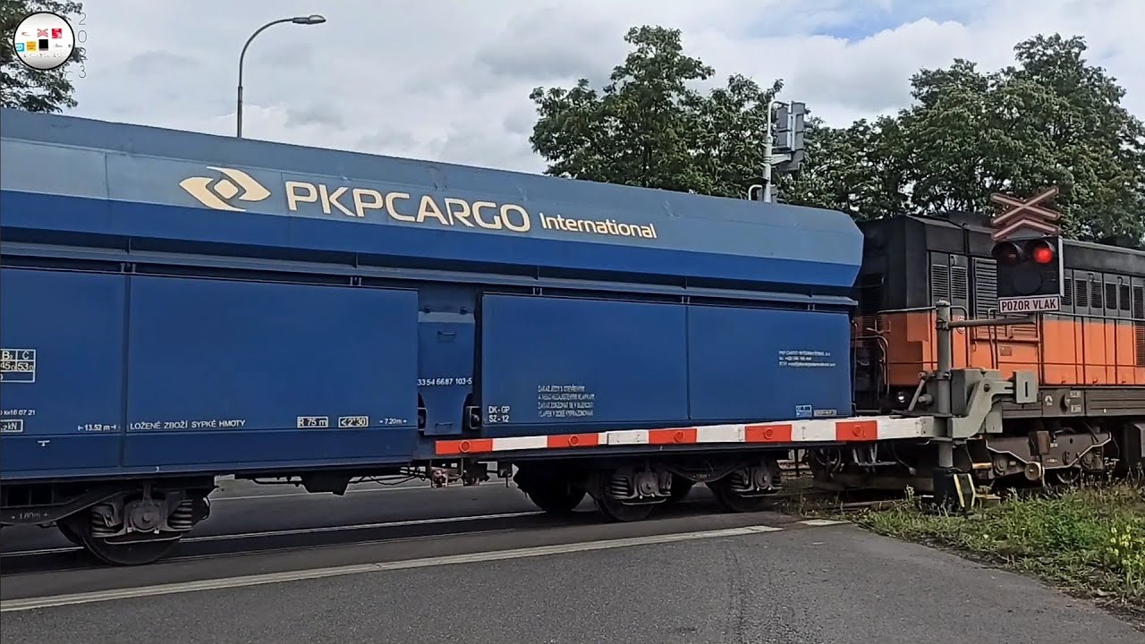 Železniční přejezd Most - Komořany #1 (vlečka) 3.8. 2023 Czech railroad crossing