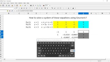 Gnumeric: How to solve a system of linear equations?