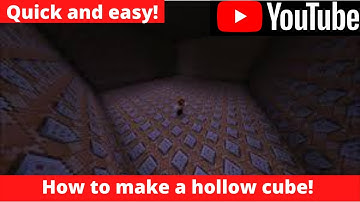 How To Make A Hollow Cube In Minecraft Bedrock Edition!