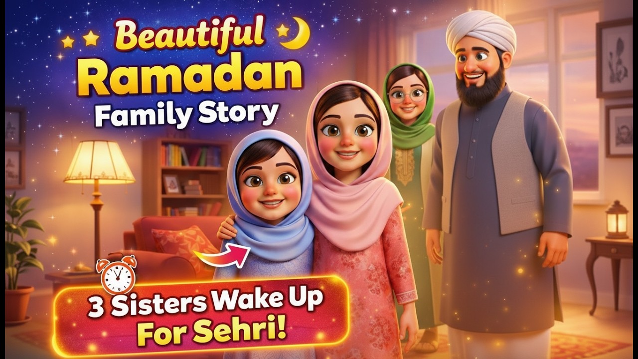 Ramadan Sehri Morning 🌙 | Islamic Kids Story | Fatima, Hadia & Faiqa ...