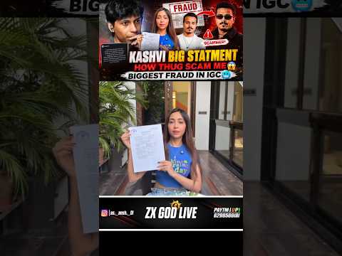 🔥KASHVI BIG STATEMENT! HOW THUG SCAMMED ME? 😱 #kaashplays #thug #scout #scoutop #bgmi #pubg #shorts