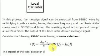 SSB MODULATION AND ITS MODULATORS AND DEMODULATORS AND VSB MODULATION IN TELUGU