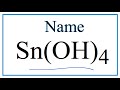 Tin Hydroxide Compounds and Properties