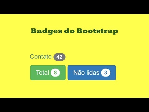 Vídeo: O que são emblemas no bootstrap?