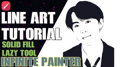Line Art Tutorial Using Solid Fill +  Lazy tool | Infinite Painter | Android
