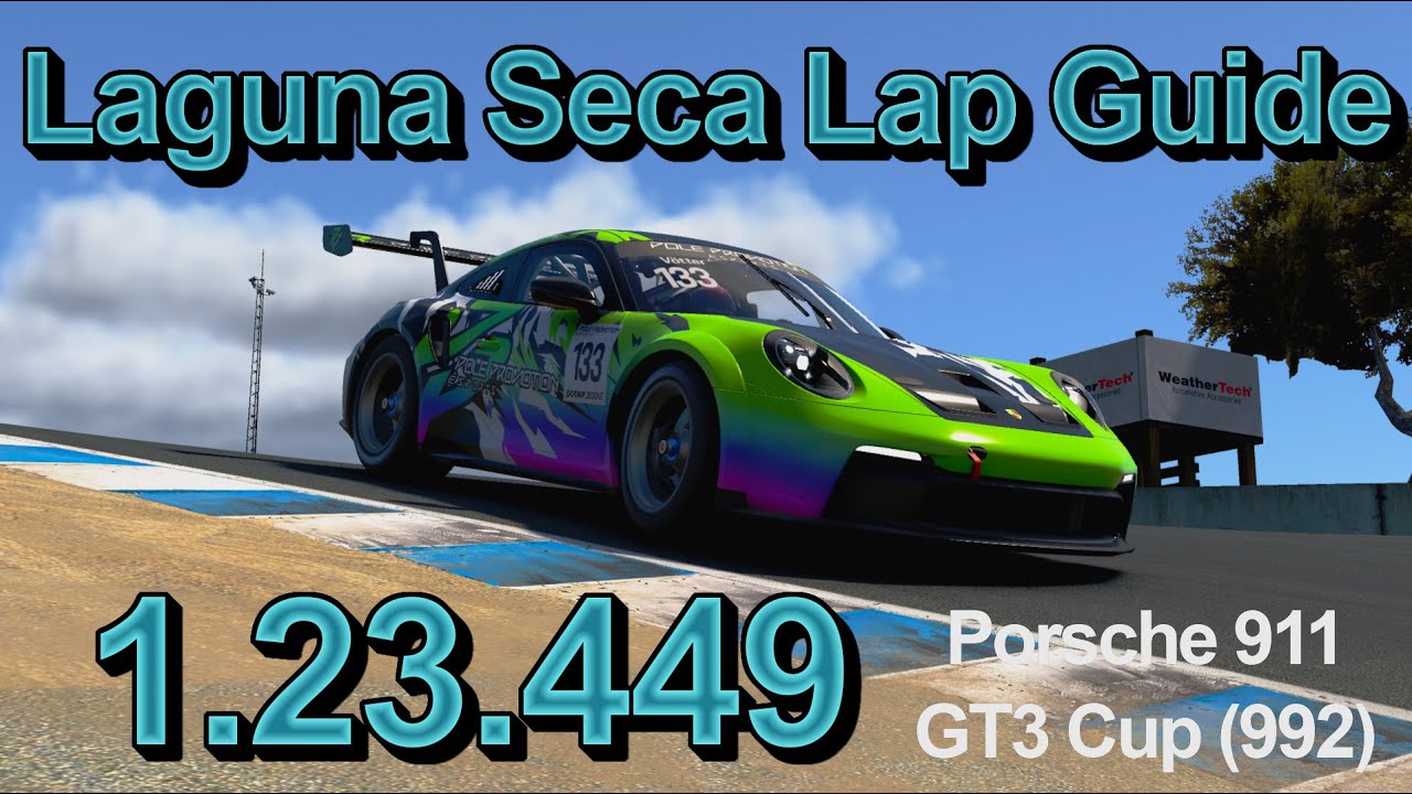 iRacing Laguna Seca Porsche 992 Cup Lap Guide | 2025 Season 3 Week 9
