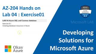 okay azure | AZ 204 | Lab 04 | Exercise 01 Part 01