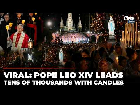 RAW FOOTAGE: Pope Leo XIV Guides Massive Crowd in Powerful Candlelight Rosary at Lourdes