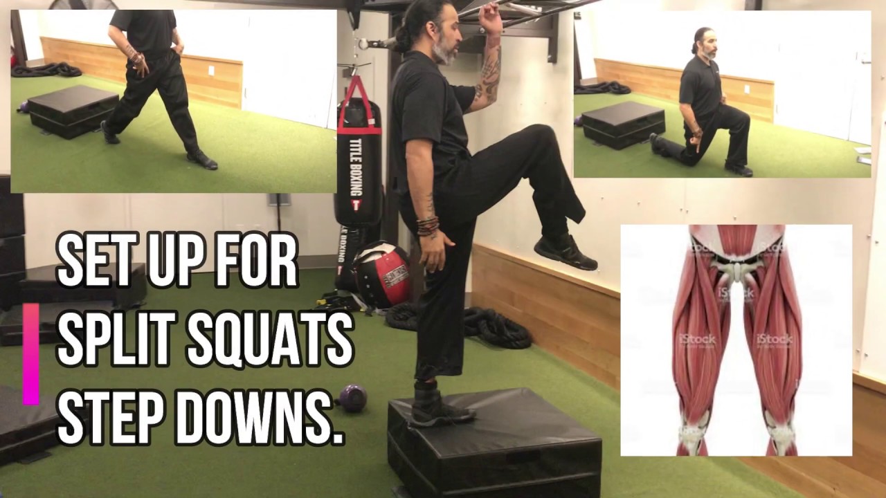 Leg Workout! How to Do Split Squats and Step Downs: Single Leg Strength ...