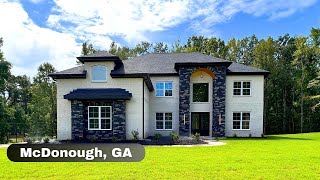 Let's Tour This GORGEOUS Contemporary McDonough Home | 1+ Acre Lot | New Construction | For Sale Now