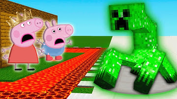 Queen Peppa Pig The Most Secure House vs Creeper Mutants In Minecraft