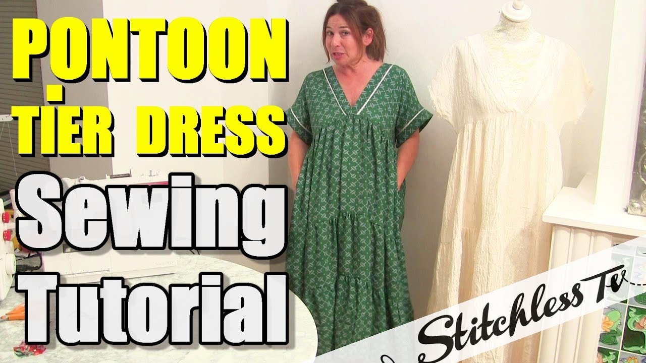 pontoon tier dress sewing tutorial - YouTube