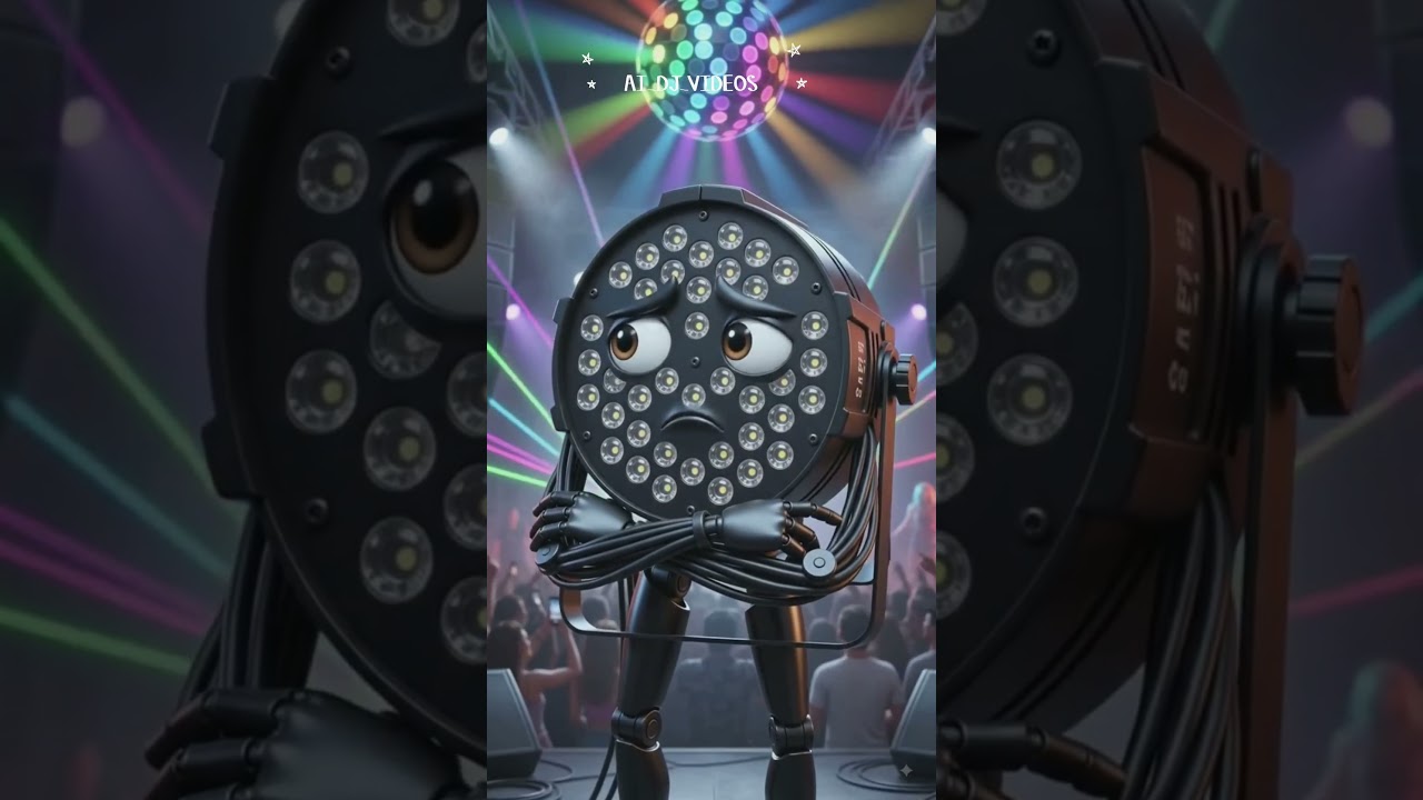 🔥 DJ PAR Light Ka Gussa! | AI Animation Short#DJParLight #DJSetup #AIVideo #DJAnimation #Shorts