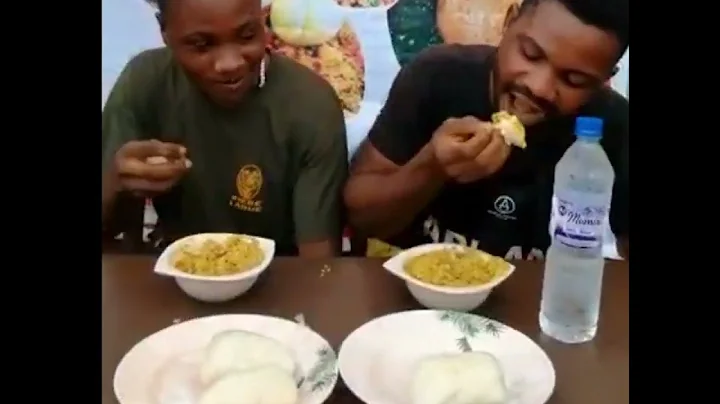 ASMR MASSIVE FUFU CHALLENGE WITH EGUSI SOUP AND POUNDED YAM FUFU MUKBANG