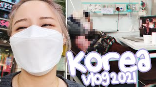 traveling to korea to help my friend during surgery | korea vlog 2021