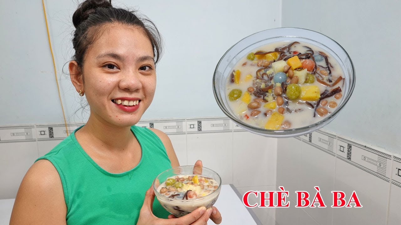 Hướng dẫn Cách nấu chè bà ba – Nấu chè ba bà thêm khoai mì nhiều màu đẹp mắt cực ngon