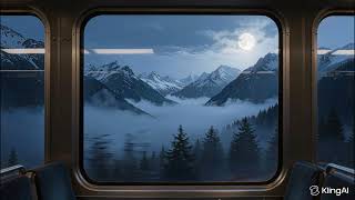 Lofi train journey - Rain and alpine wind (7min)