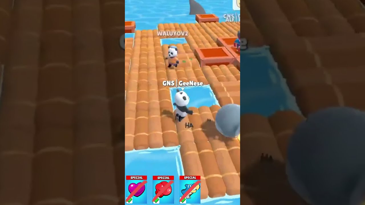 Stumble Guys challenge gak boleh pake emot special di map bombardment round final 