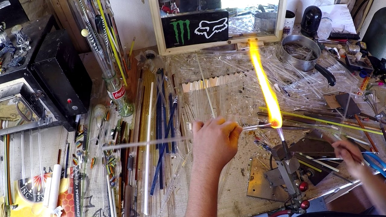 K2glassart making bubble caps carb caps glass blowing