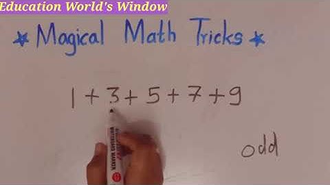Magical addition trick of odd numbers