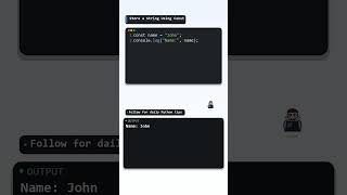 Store a String Using const in JavaScript #shorts #shortfeed