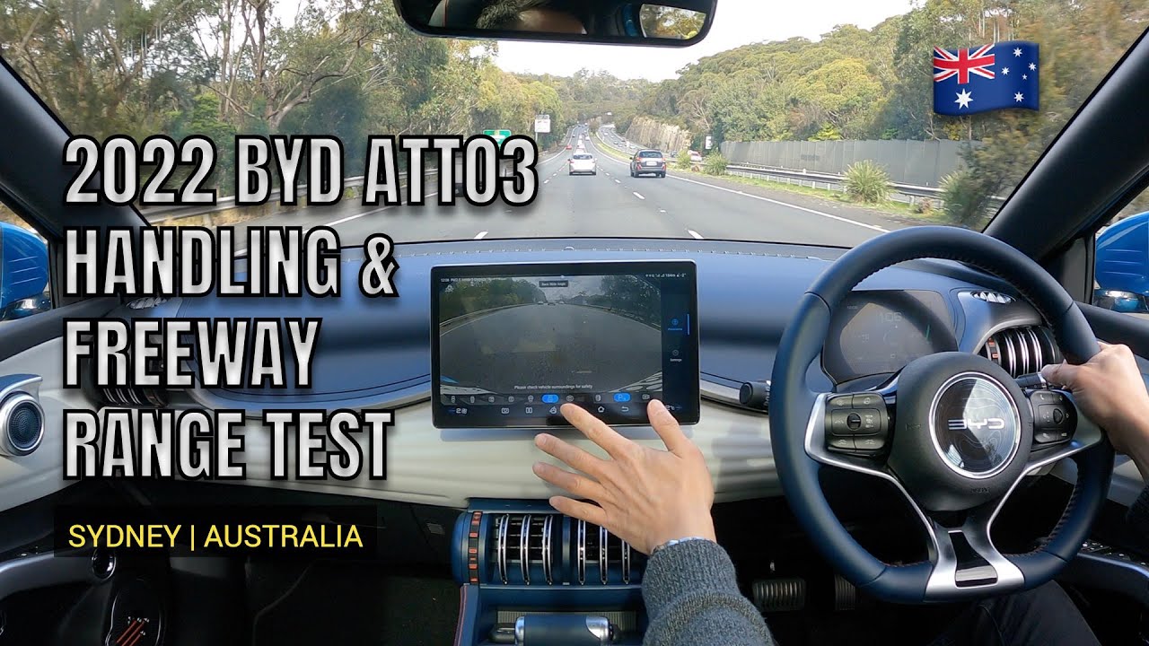 ⁣2022 PRODUCTION ATTO3 HANDLING FREEWAY RANGE TEST DRIVE BYD AUSTRALIA