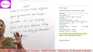 BCA Part II, C++, Lec-09 by Mrs. Bindiya Jain