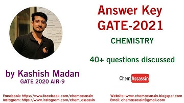 GATE 2021 Chemistry Answer Key | Memory Based Questions