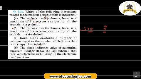 Which of the following statements related to the modern periodic table is incorrect ?