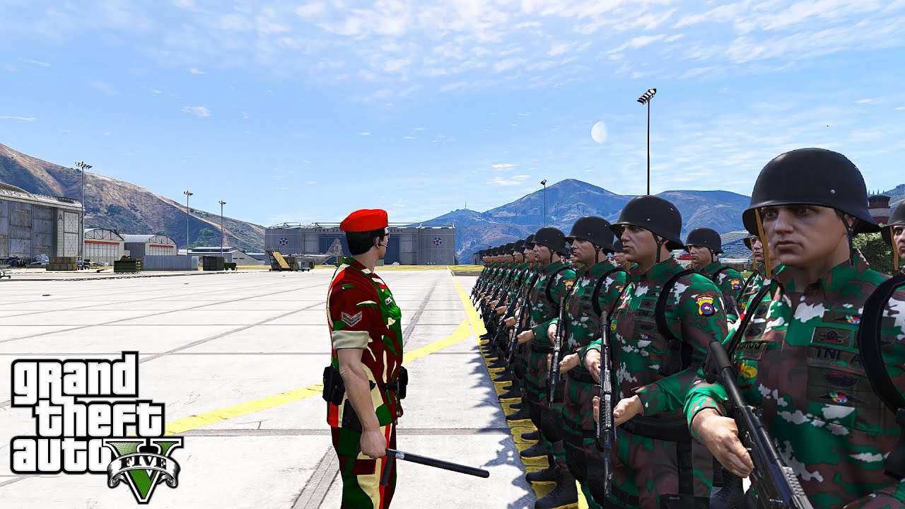 Hari kedua Pelatihan Pasukan Elit Tni Kopassus! Naik Turun Gunung! GTA 5 Mod Tni Indonesia